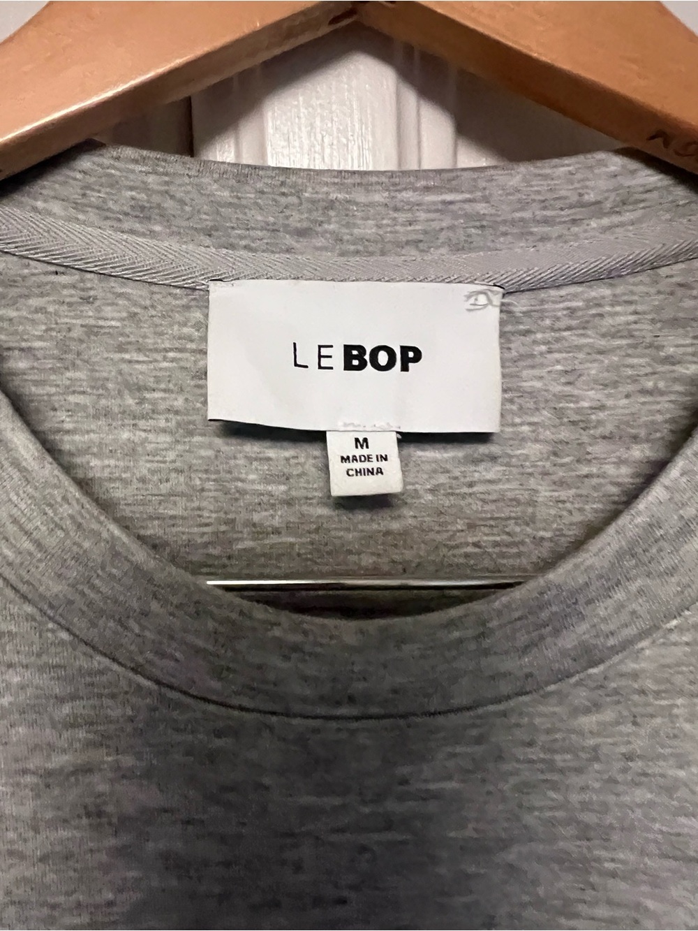 Le Bop Heather Gray Caroline Short Sleeve Heavyweight Oversized Comfy Shirt Sz M - Picture 6 of 8